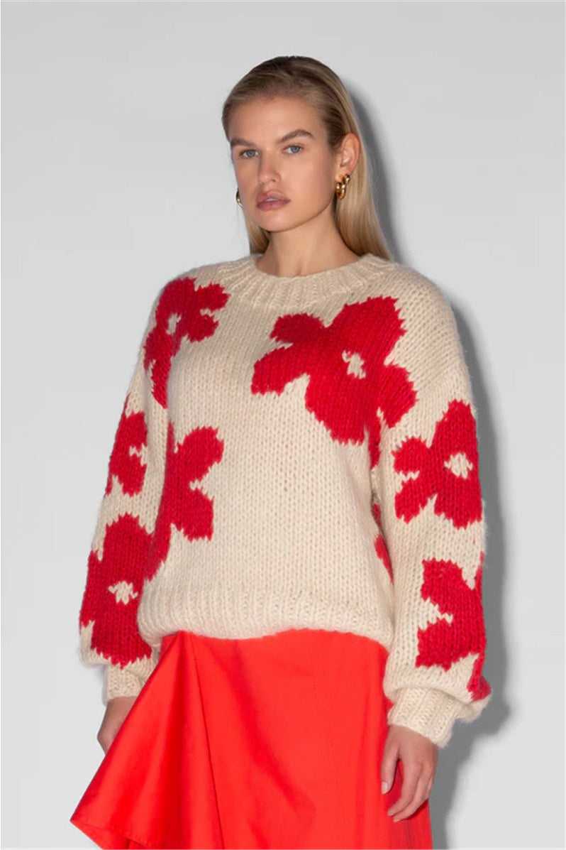 Pullover Floral Detail Sweater 9