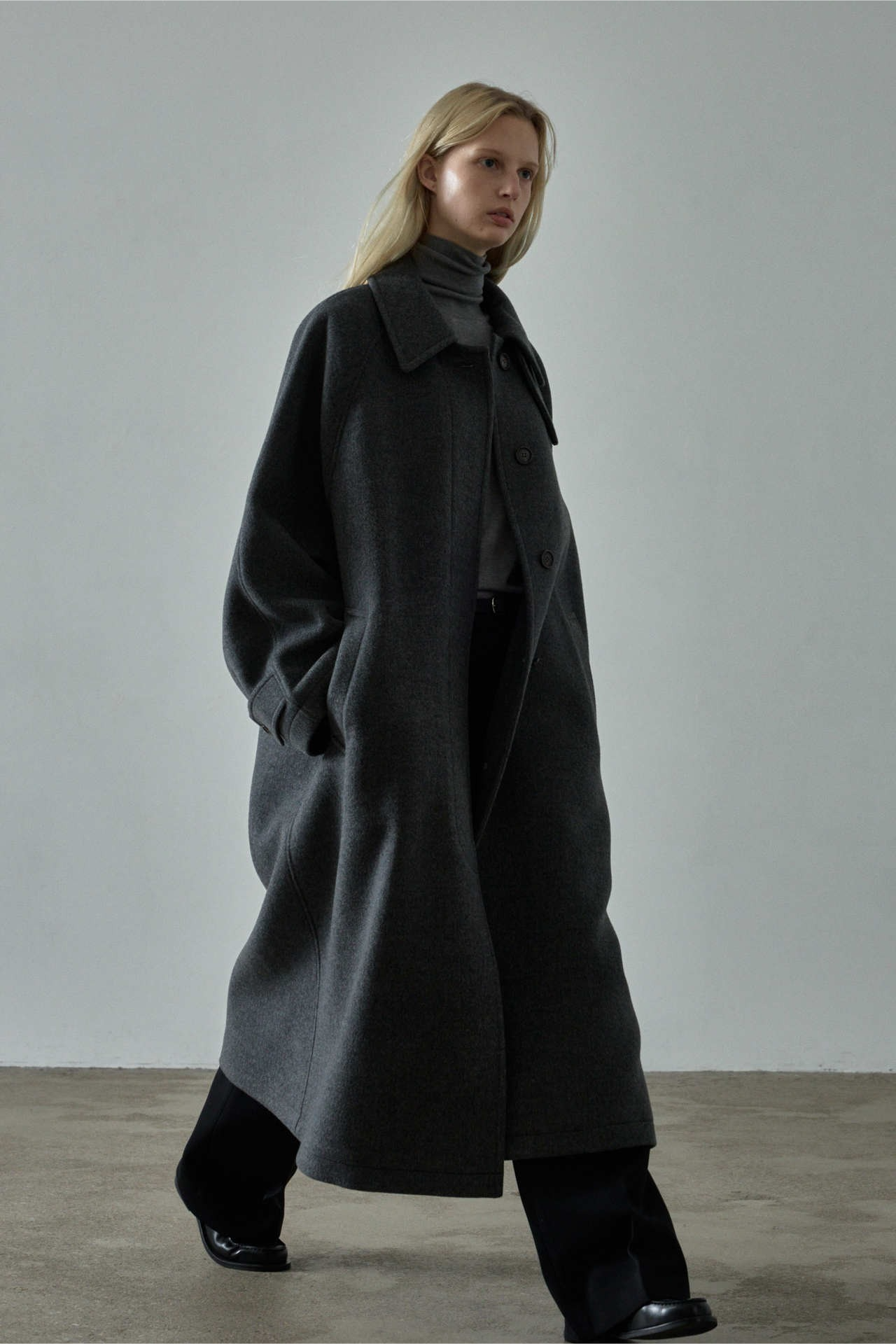 Wool Elegant Loose Extended Long Overcoat - Fashionpara