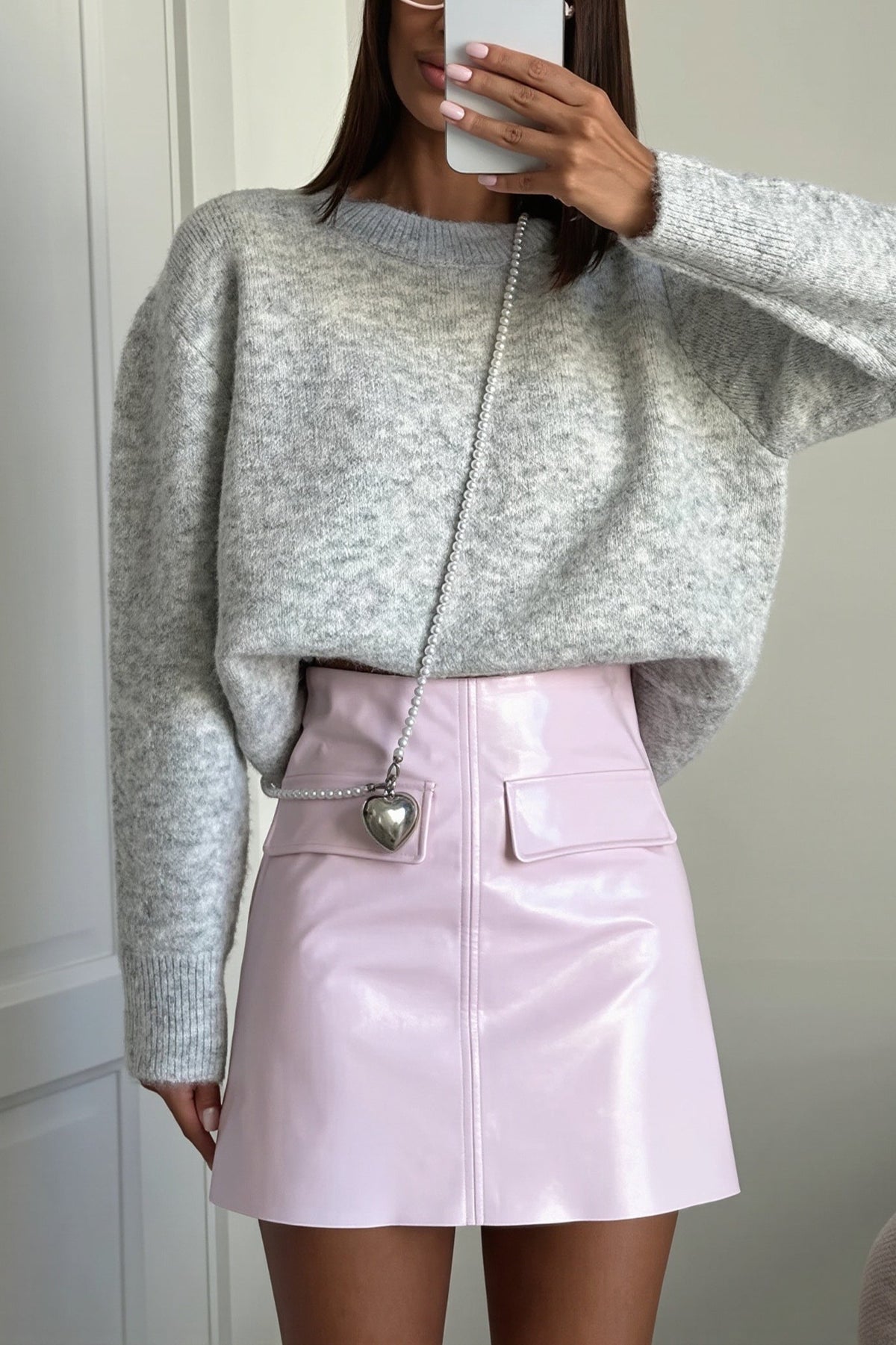 Fuzzy Crew Neck Oversized Sweater