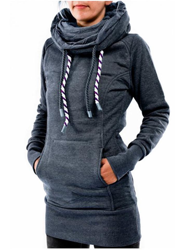 Hooded Drawstring Slim Fit Sweatshirt