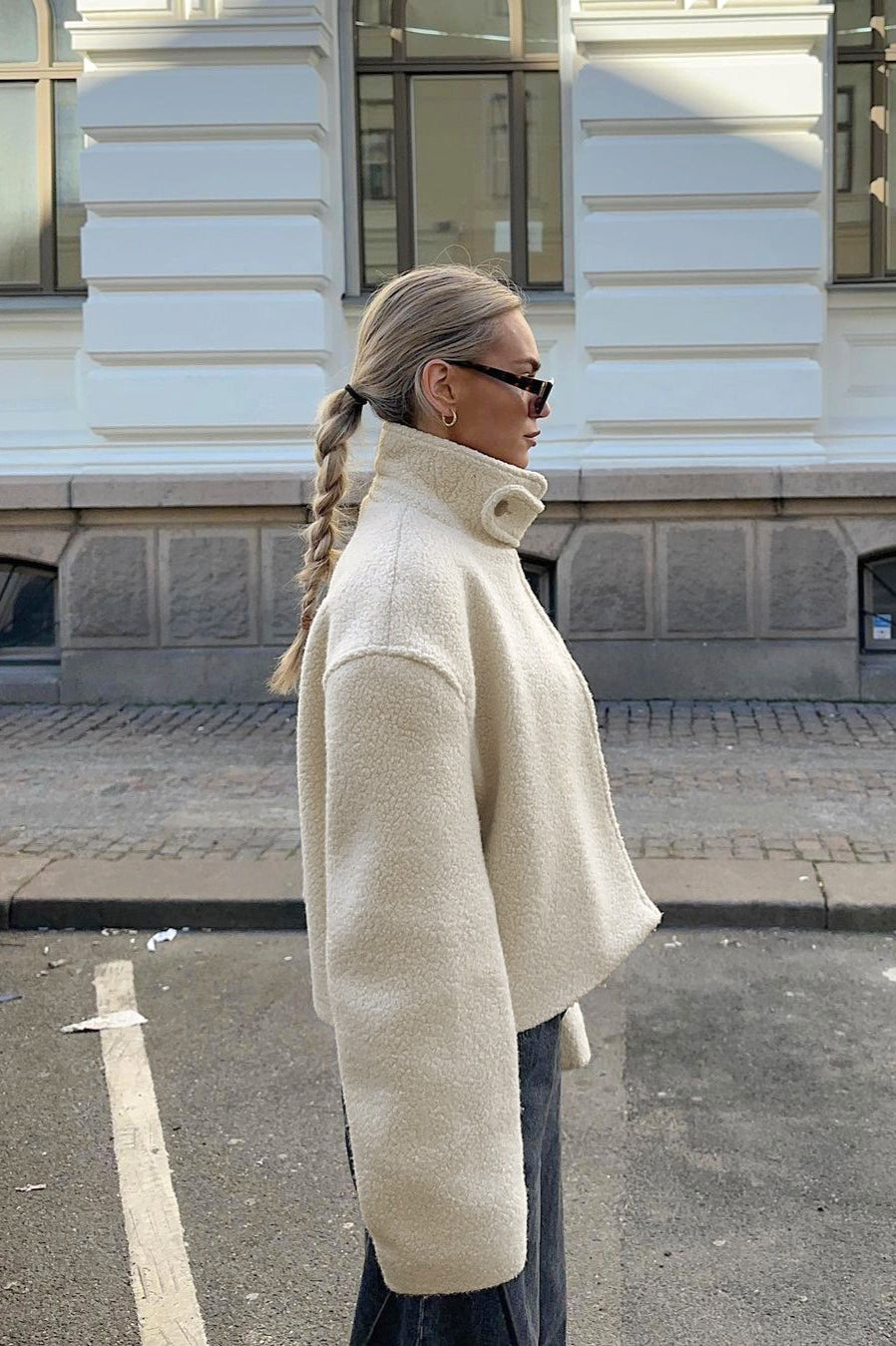 Luxury Casual Sherpa Coat with Stand Collar for Ultimate Comfort