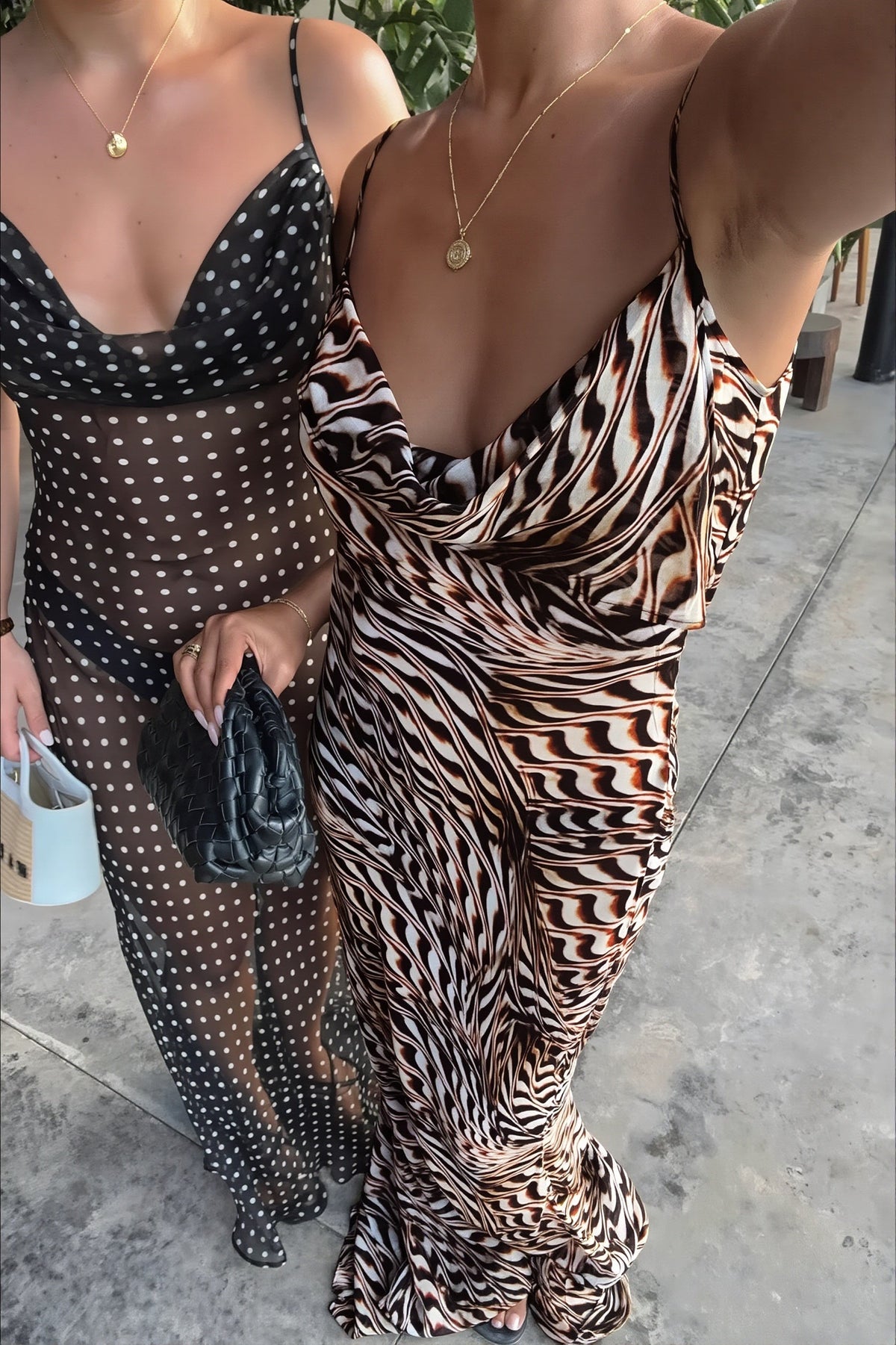 Animal Print Satin Cowl Neck Slip Maxi Dress 5