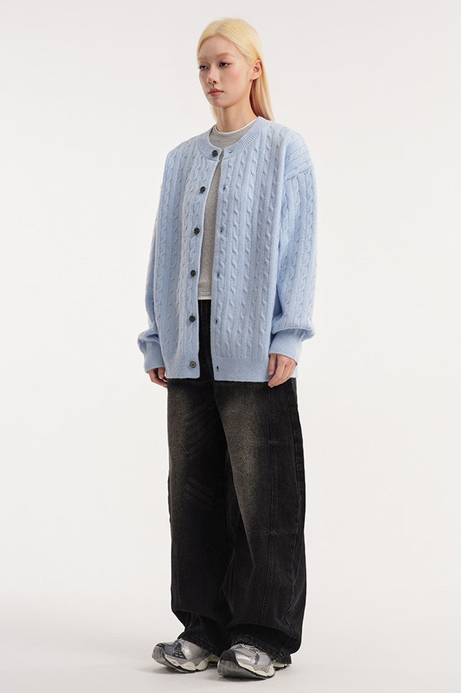 Relaxed Fit Cable Cardigan 3