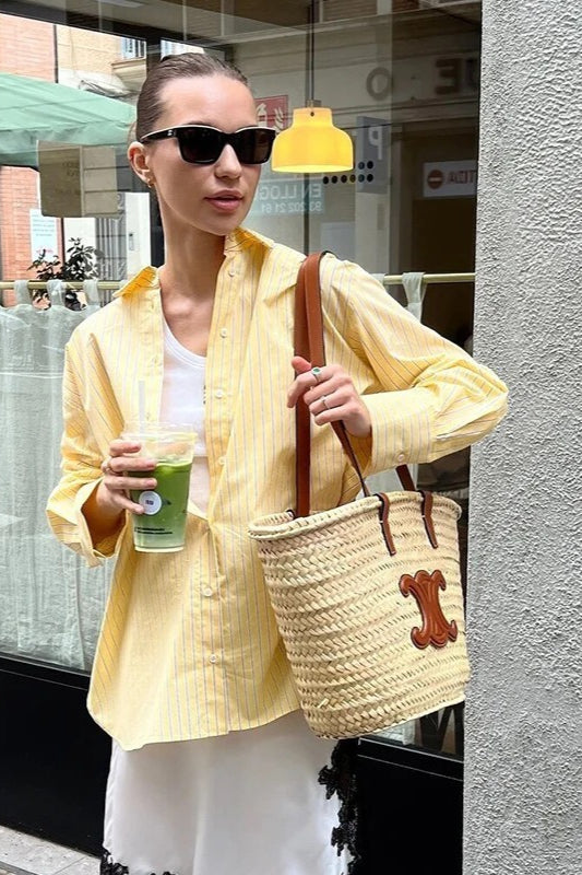 Office Chic Relaxed Stripe Blouse