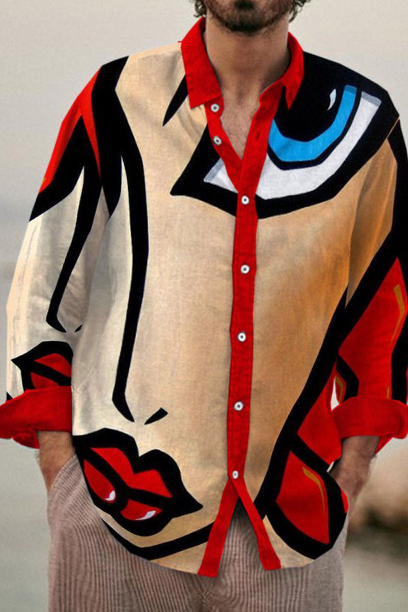Men's Cotton&Linen Long-Sleeved Fashion Casual Shirt