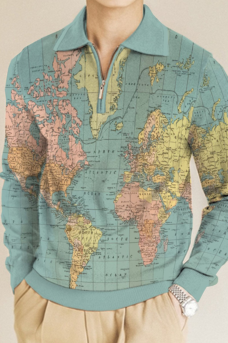 Men's Casual Retro Polo Shirt - Fashionpara