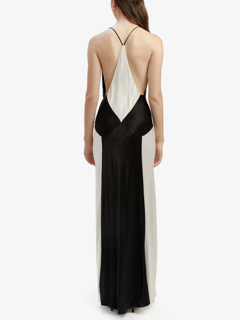 Black Ivory Contrast Maxi Dress - Fashionpara