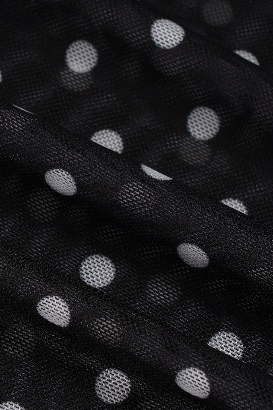 Polka Dot Ruched Asymmetrical Crop Top - Fashionpara