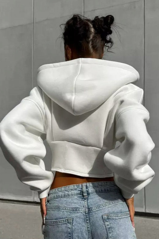 Casual Hooded Zipper Hoodie - Fashionpara