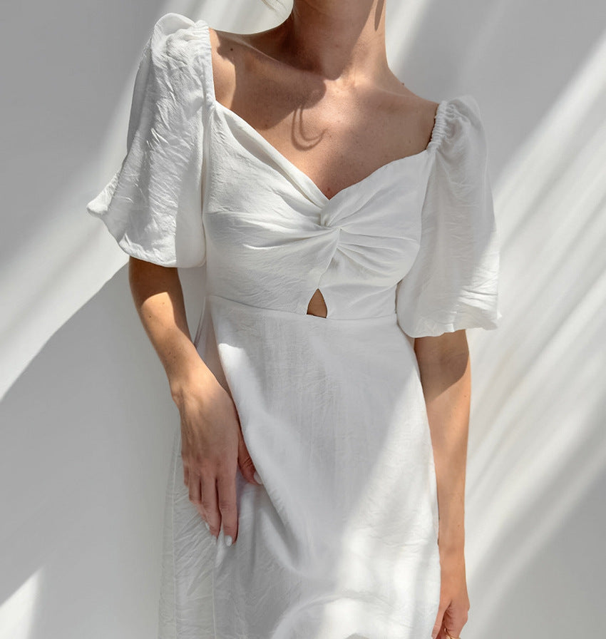 Fae Off Shoulder Dress - White