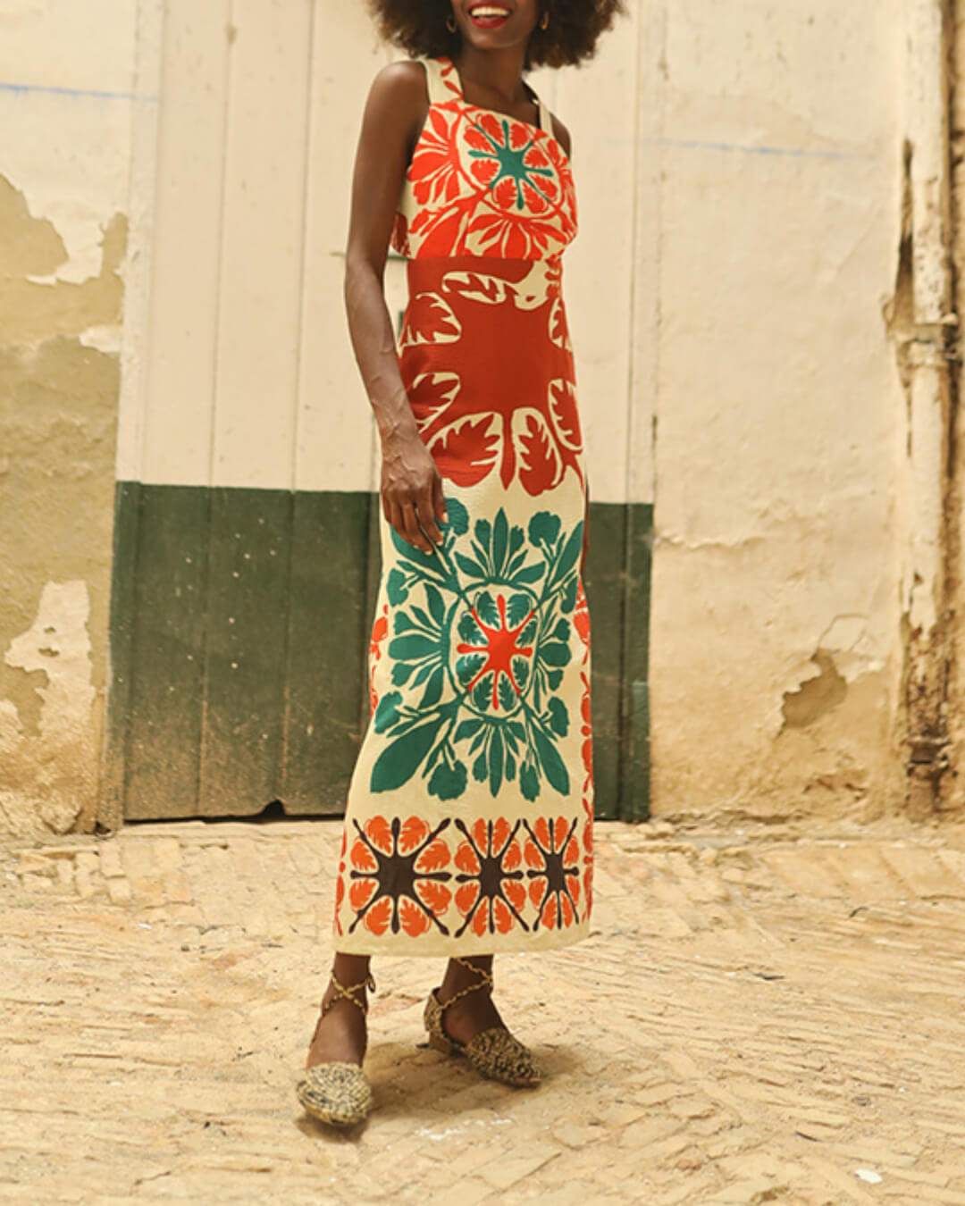 Unique Print Maxi Dress - Fashionpara