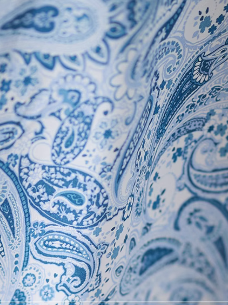 Paisley Print V-Neck Short-Sleeve Kaftan Maxi Dress 4