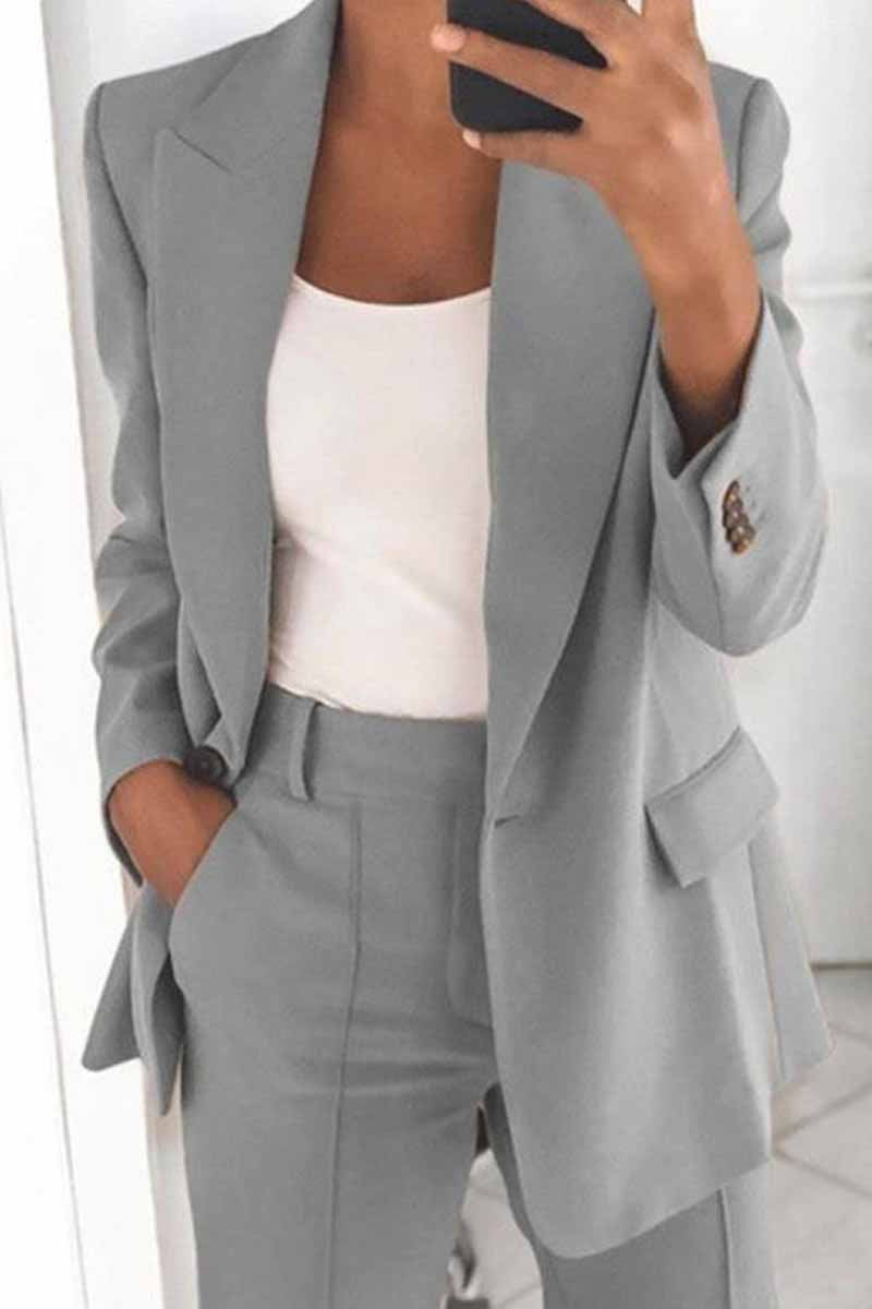 Florcoo Slim Fit Two-Piece Fashion Blazer Set in 5 Colors