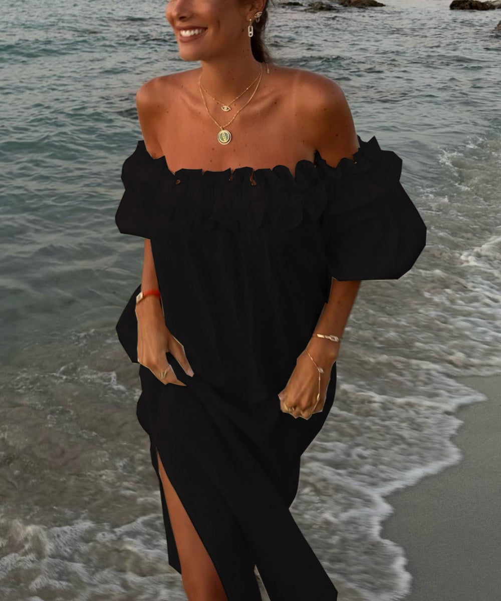 Seaside White Lace Maxi Dress - Fashionpara