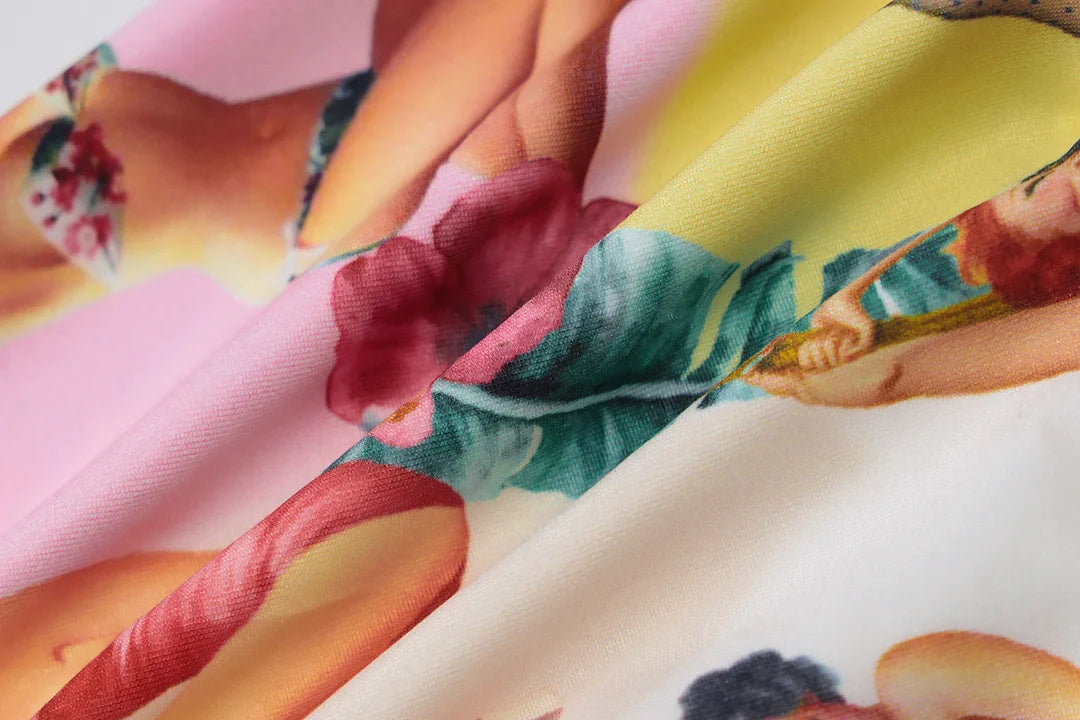 Colorful Beach Girls Print Vest - Fashionpara