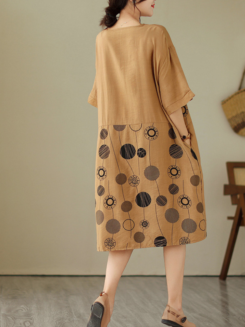 Take My Soul Round neck A-line Dress - Fashionpara