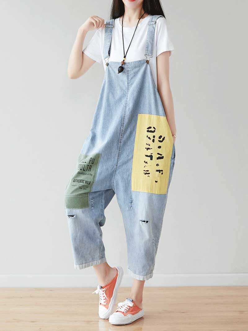 Believe in Your Flyness Adjustable Straps Denim Overall Dungarees - Fashionpara