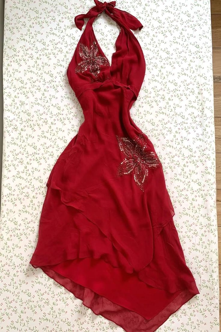 Sexy Red Halter V Neck Chiffon Short Cocktail Dress Formal Graduation Homecoming Dress D073