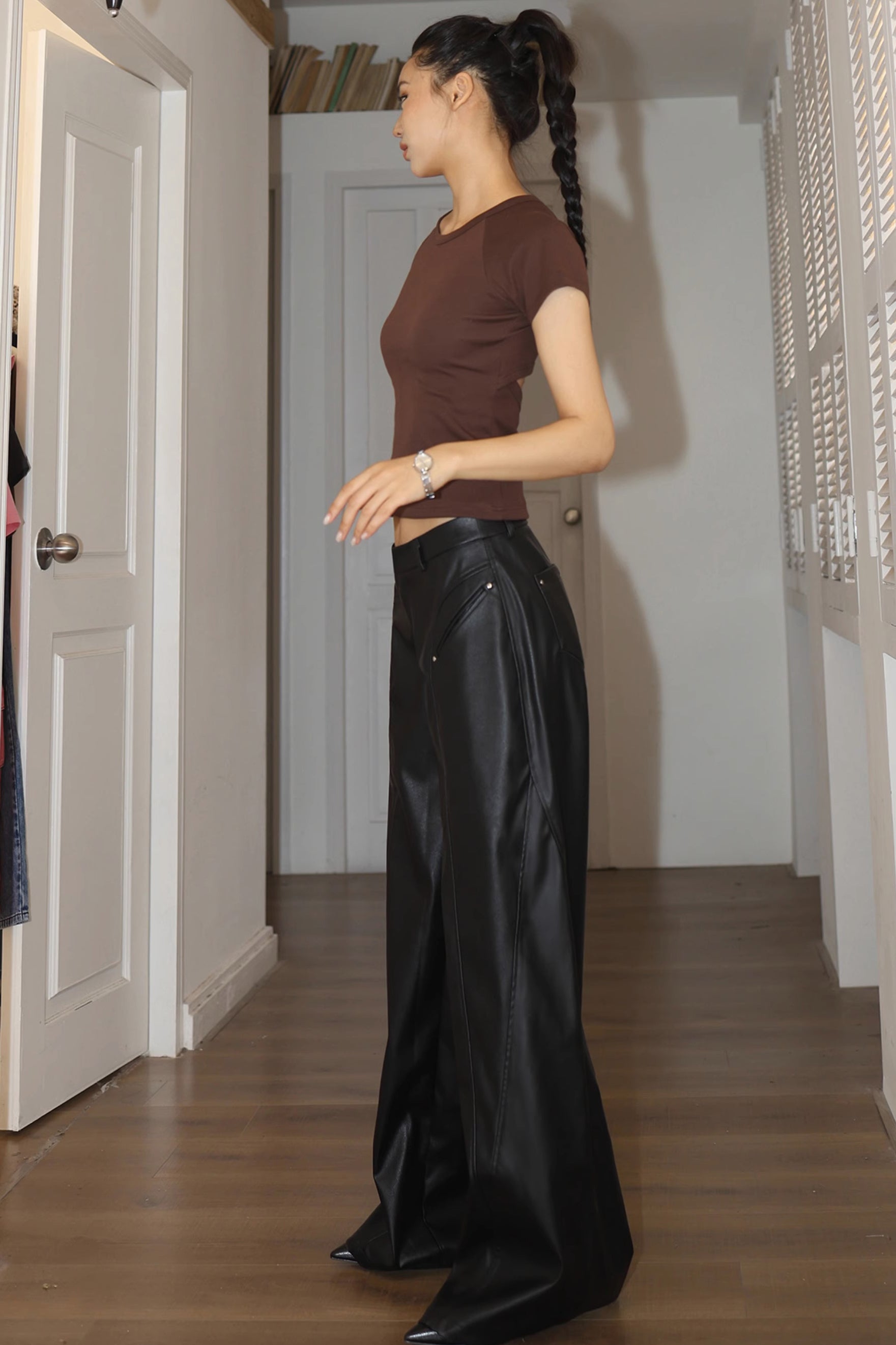 Backless Knot Back Solid Tops Shirts