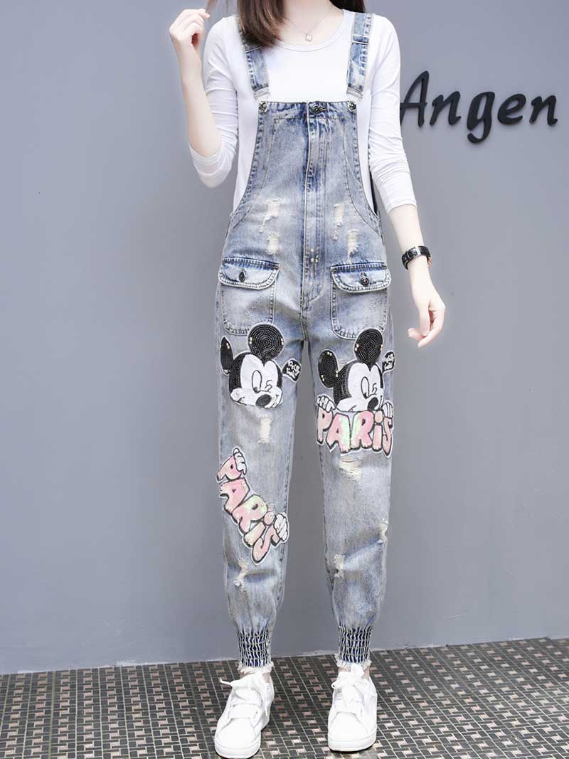 Falling in Love Denim Overall Dungaree - Fashionpara