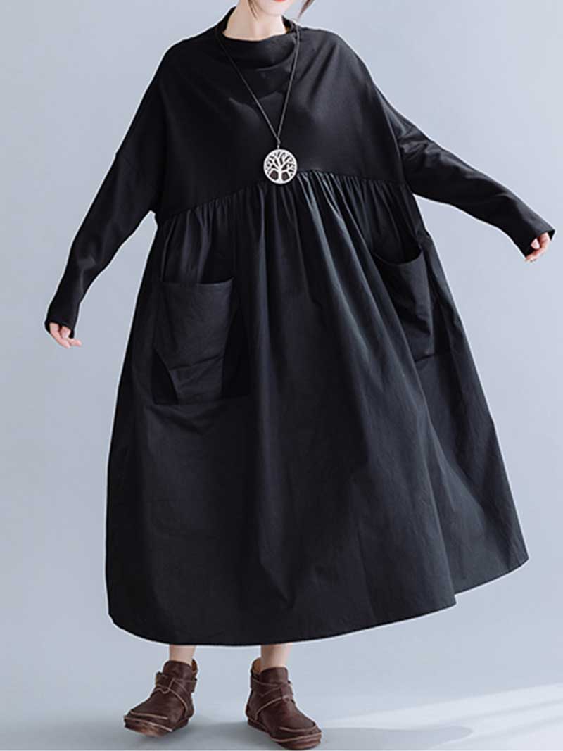 Black Madness A-Line Dress - Fashionpara