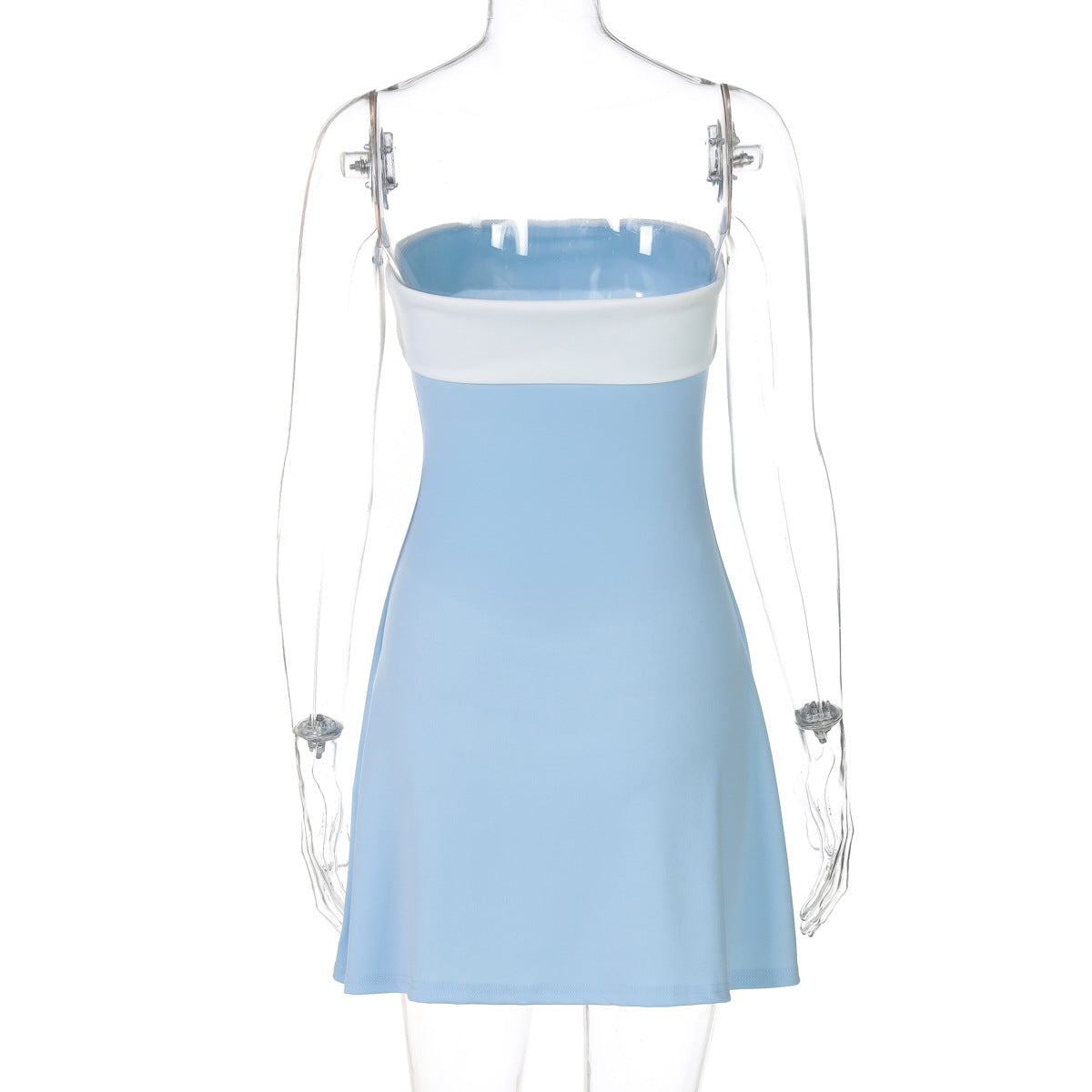Strapless Contrast-Trim Bodycon Mini Dress 5