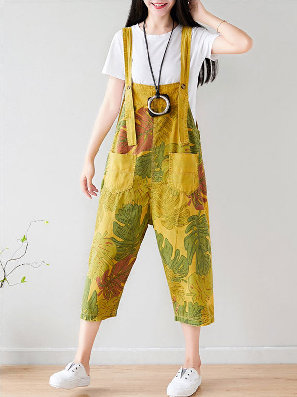 Tropical Jungle Overall Dungarees - Fashionpara