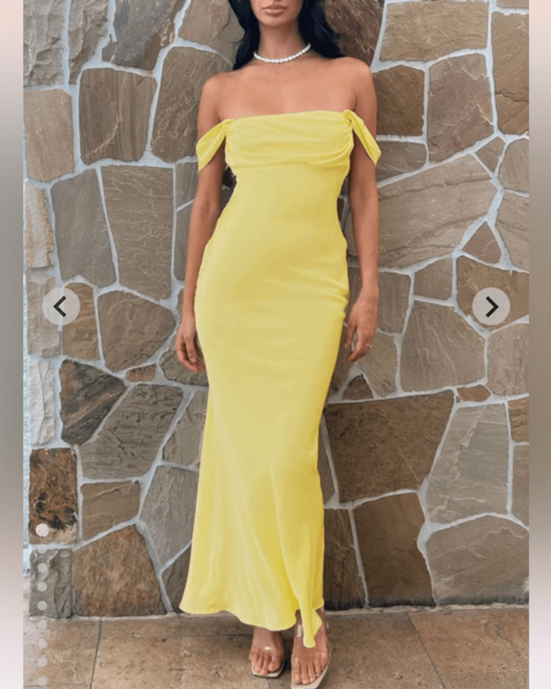 Light Yellow Off Shoulder Formal Maxi Dress - Fashionpara