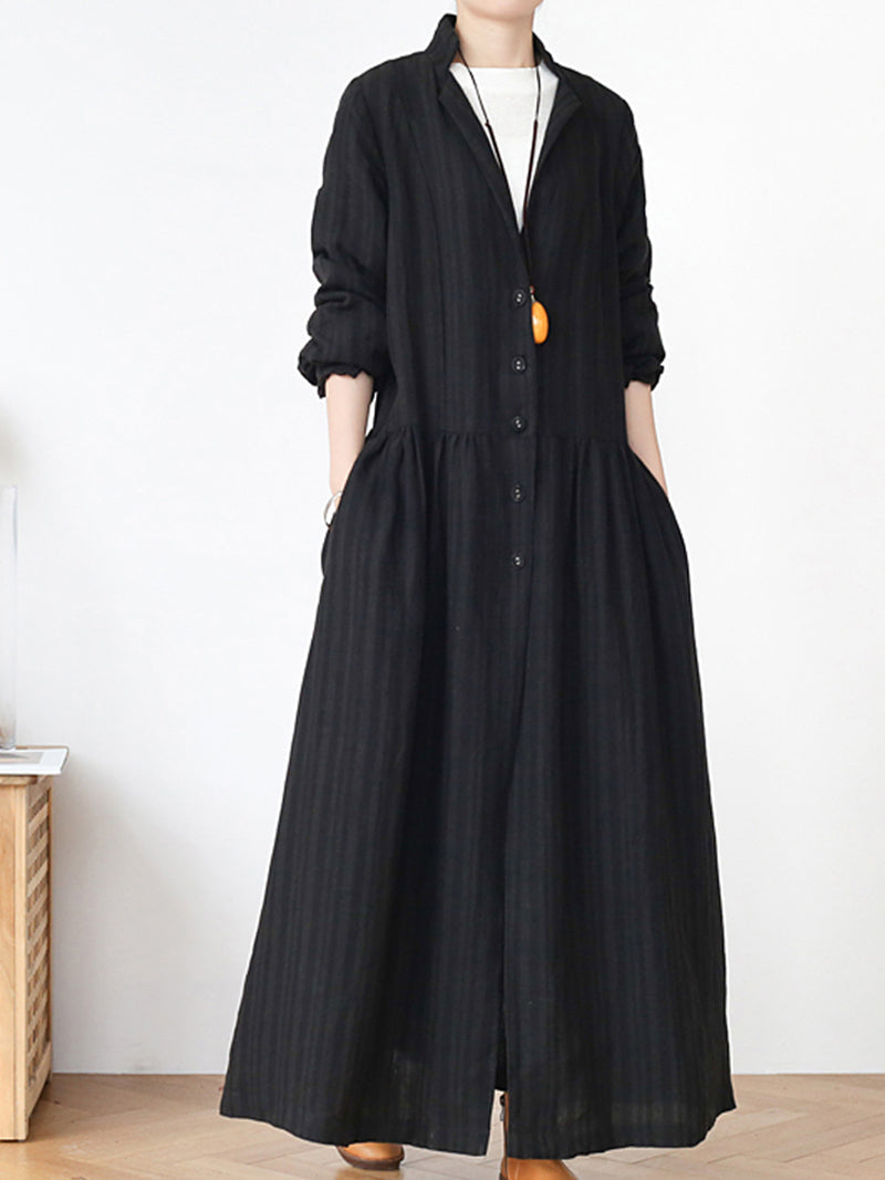 Back Your Soul Linen Coat 2