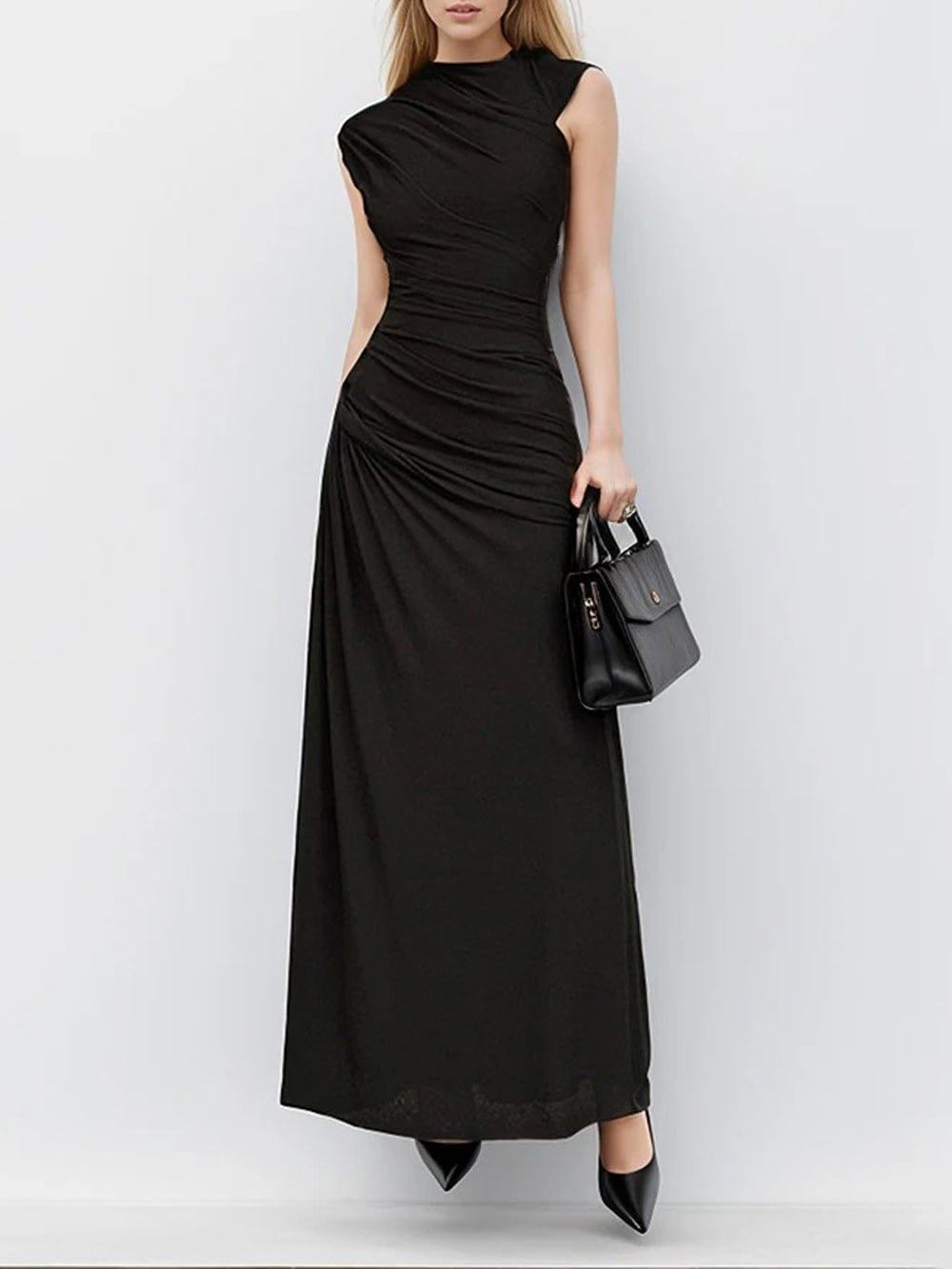 Fold Sleeveless Midi - Fashionpara