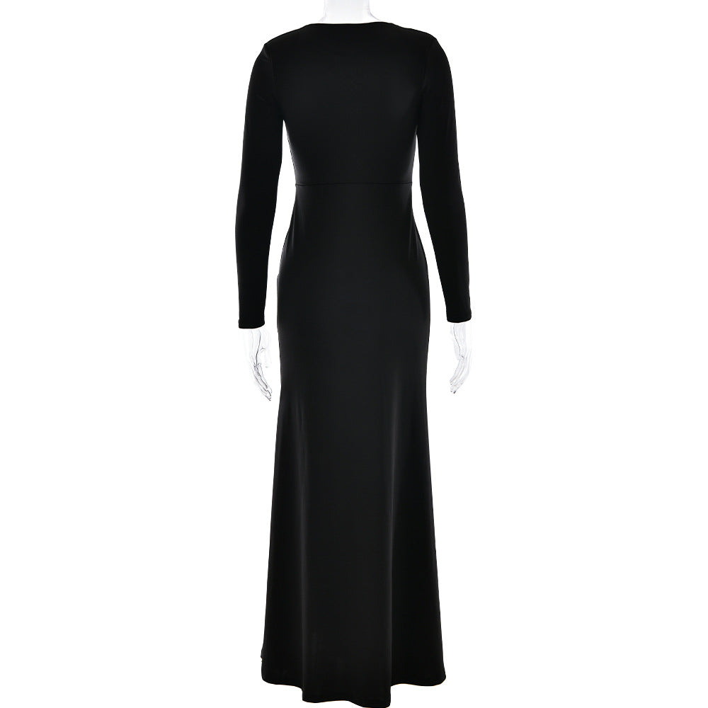 Billowing Maxi Dress - Black