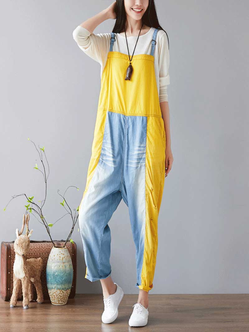 Call Me Crazy Denim Overall Dungarees - Fashionpara
