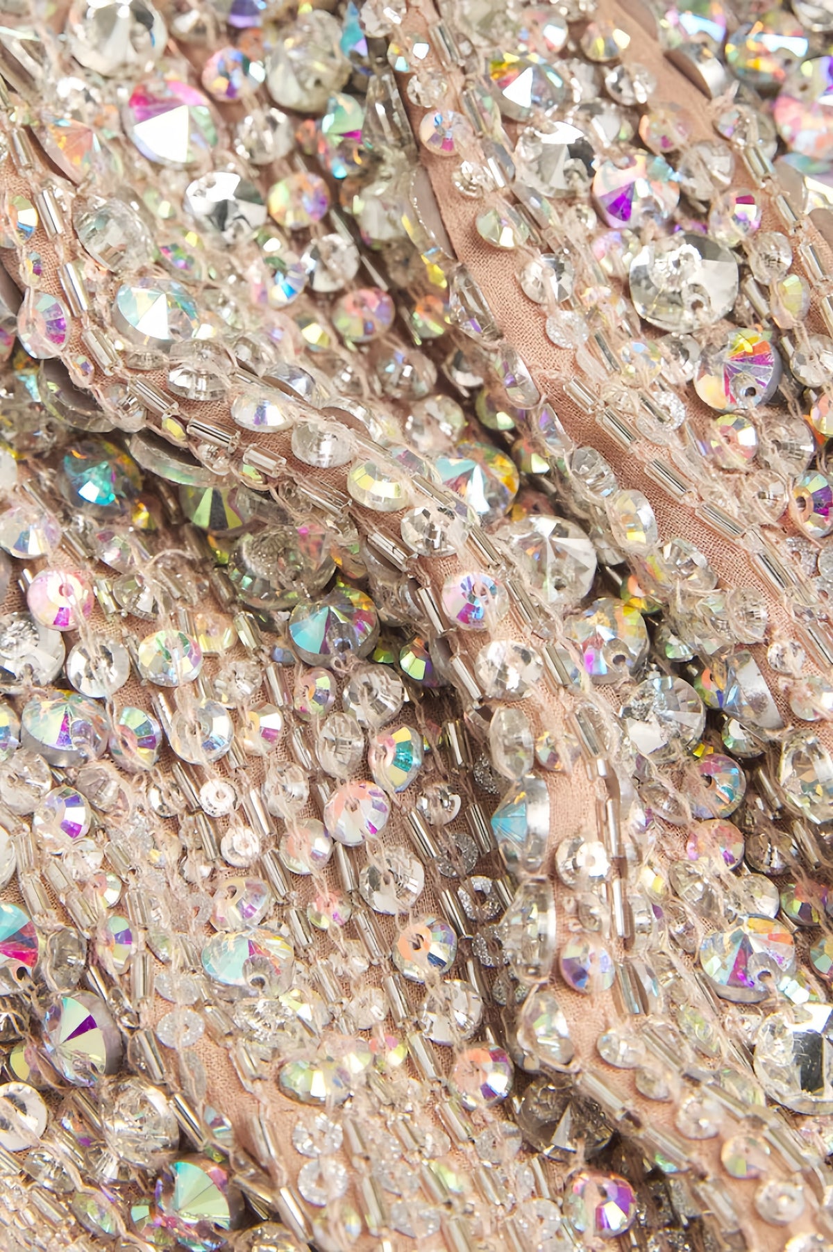 Sequin Long Sleeve Crew Neck Structured Shoulder Shift Mini Dress - View 4