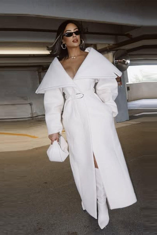 Elegant PrincessAce Wool Long Overcoat for Timeless Style