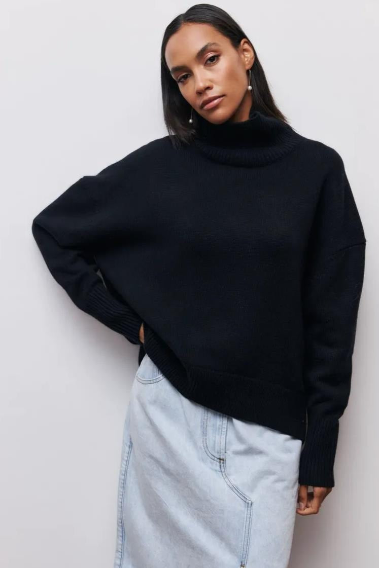 Loose Fit High Neck Sweater 5