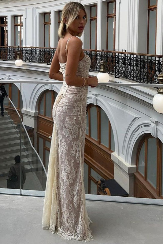 Elegant Crochet Strap Lace Dress