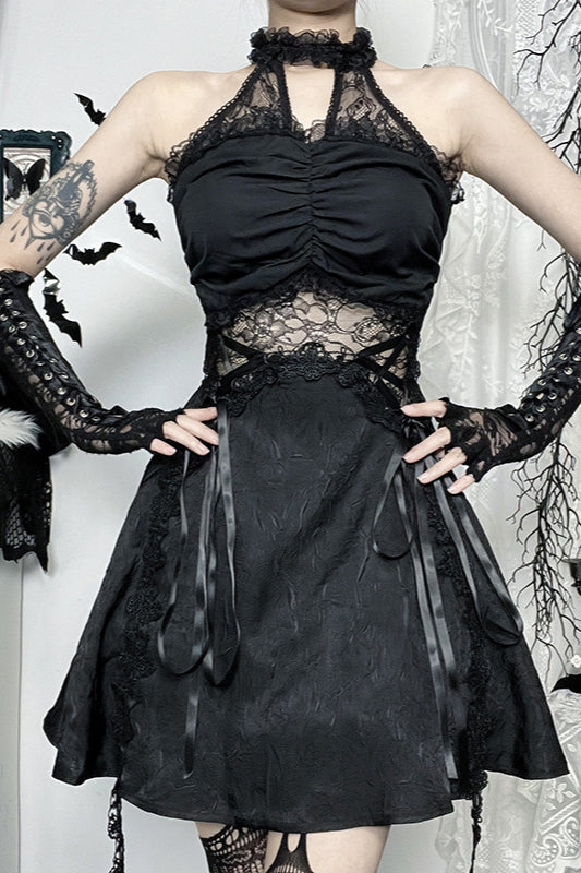 Halloween Heavy Embellished Gothic Dress