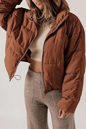 Classic Plain Quilted Puffer Jacket 2