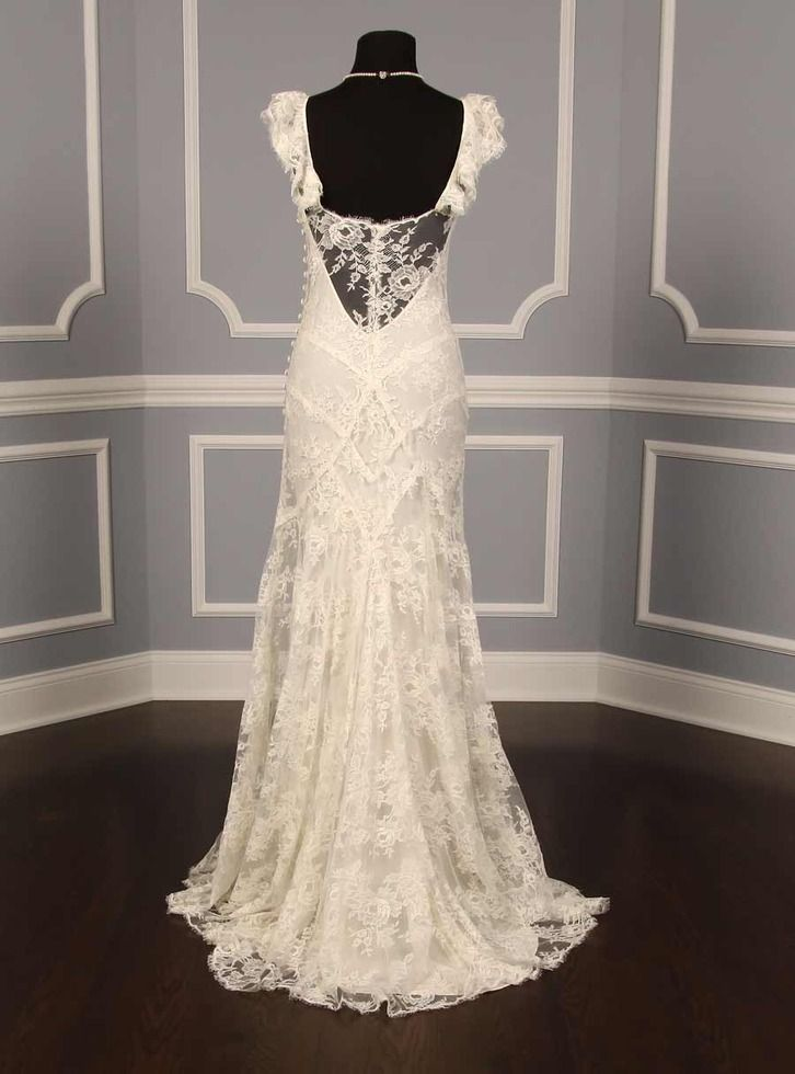 A Line Lace Vintage Wedding Dresses Retro Bride Gown