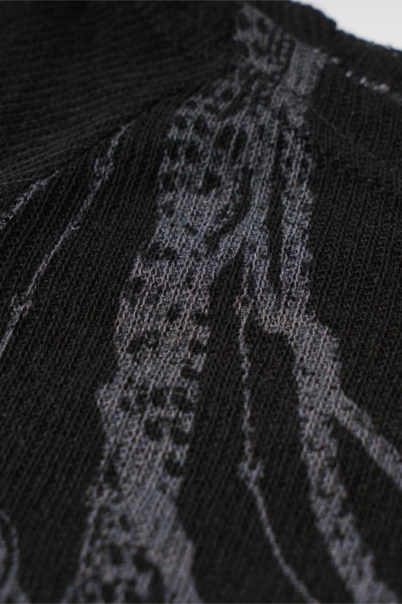 Necklace Print Slim Retro Long Sleeve Crop Top - Fashionpara