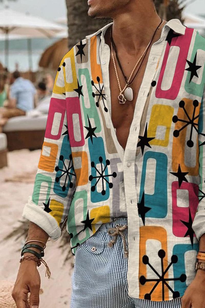 Men's Cotton&Linen Long-Sleeved Fashion Casual Shirt - Fashionpara