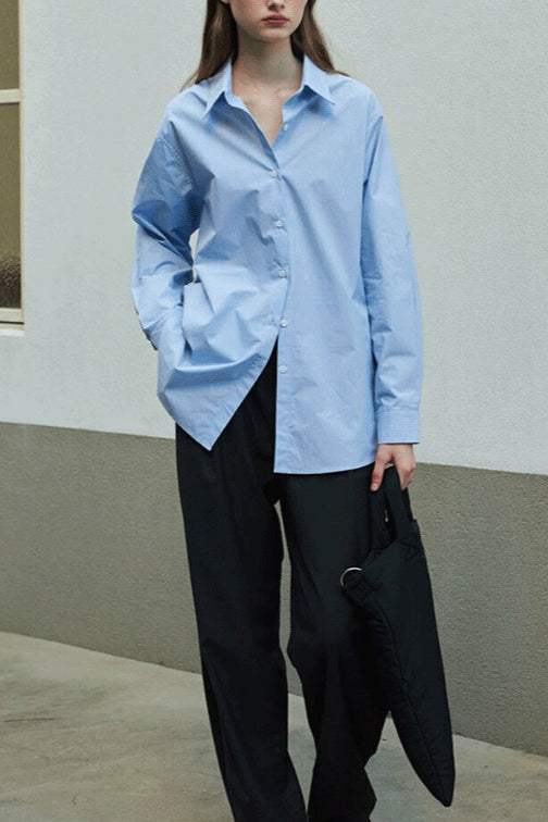Casual Longline Cotton Blouse