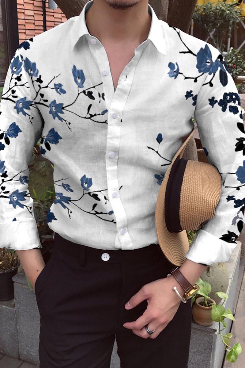 Men's Cotton&Linen Long-Sleeved Fashion Casual Shirt - Fashionpara