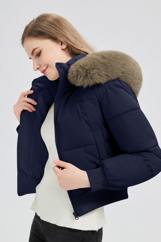 Short Waist Slim Puffer Coat 11
