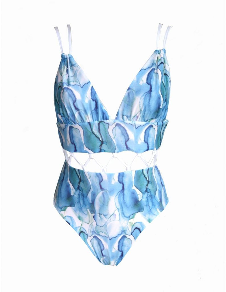 Polynesia | Women's Reversible Tropical Print One Piece Swimsuit a Four-piece - Fashionpara