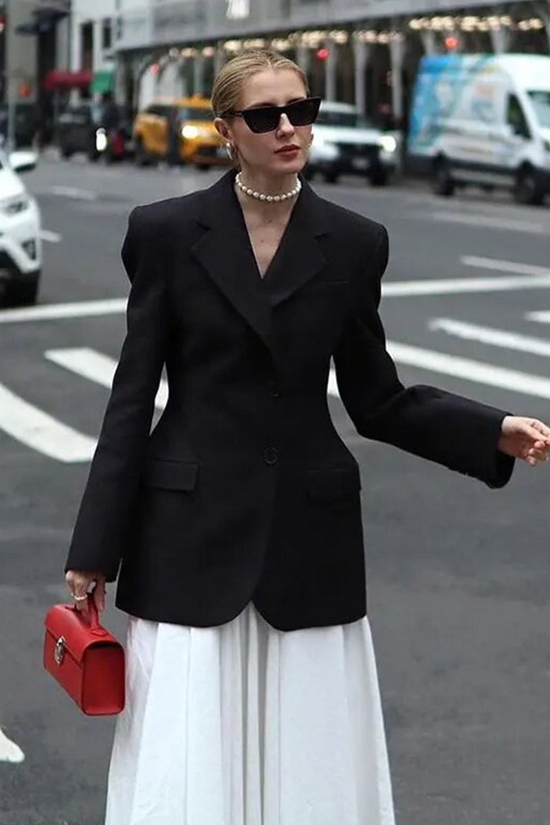 Sculpted Waist Double Button Blazer 5