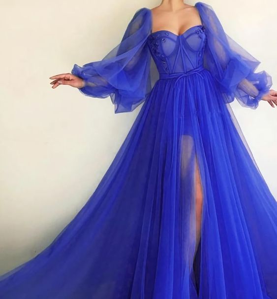 Long graduation Dresses Modest Prom Dress - Fashionpara