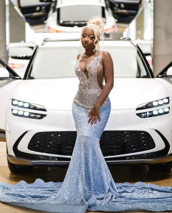 Stunning and Elegant Princess Party Wear Gown Prom Dresses - Fashionpara