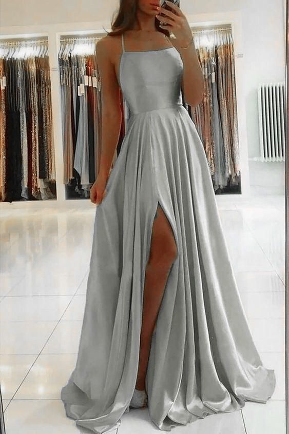 long A line prom dress evening dress - Fashionpara
