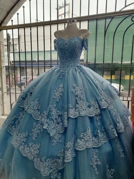 Blue Wedding Dresses Ball Gown Prom Dresses